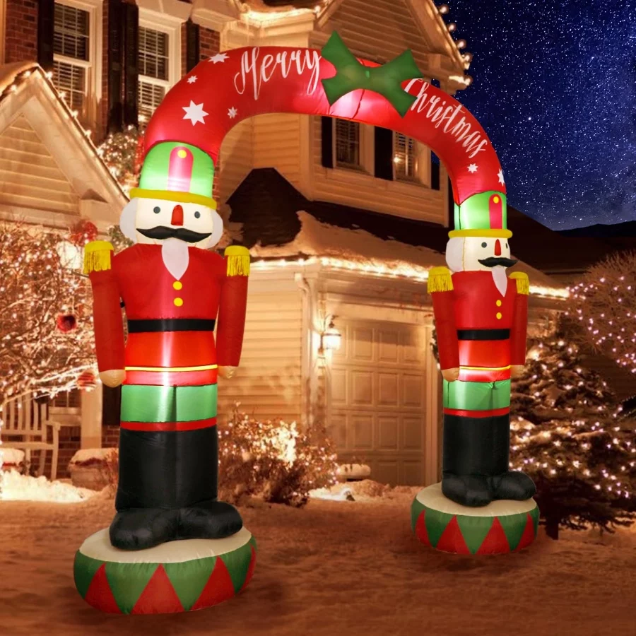 OurWarm 8FT Christmas Inflatables Outdoor Decorations, Large Nutcracker Soldier Archway Blow Up Yard - 06 OurWarm 8FT Christmas Inflatables Outdoor Decorations Large Nutcracker Soldier Archway Blow Up Yard 06