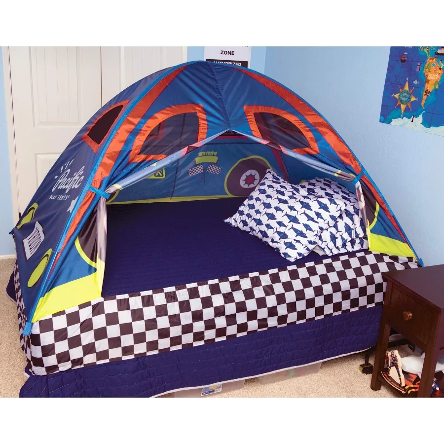 Pacific Play Tents 19710 Kids Rad Racer Bed Tent Playhouse - Twin Size , Yellow - 03 Pacific Play Tents 19710 Kids Rad Racer Bed Tent Playhouse Twin Size Yellow 03