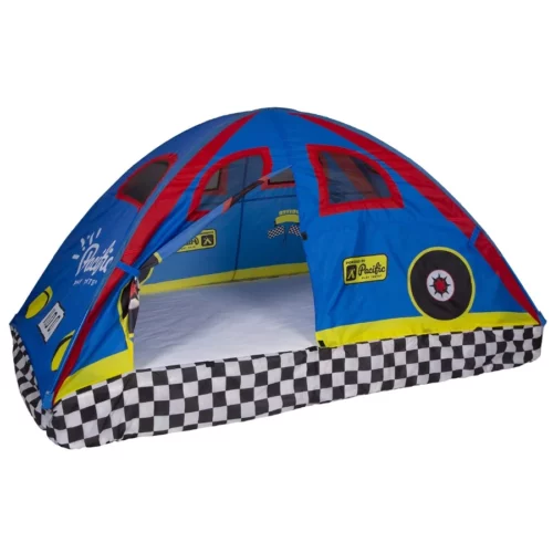 Pacific Play Tents 19710 Kids Rad Racer Bed Tent Playhouse Twin Size Yellow 08