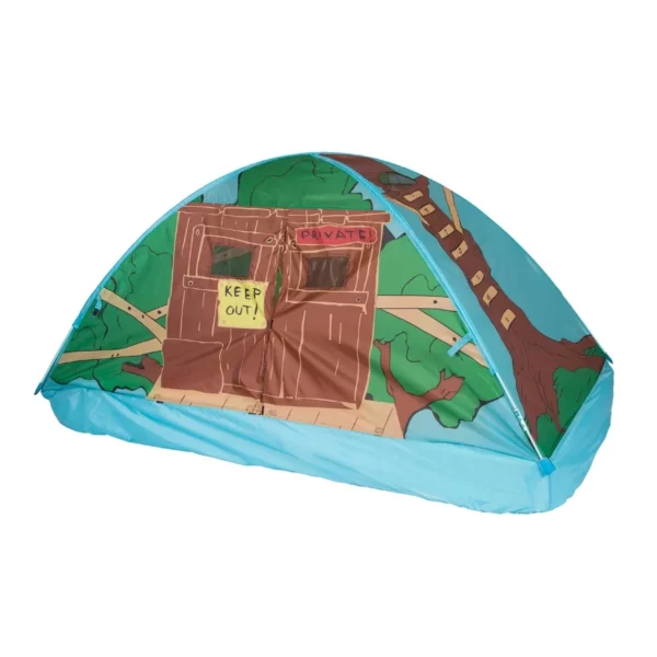 Pacific Play Tents Rad Racer Kids Bed Tent Playhouse Fun Twin Size Indoor Tent Polyester Taffeta Fabric Sleeping Canopy Waterproof