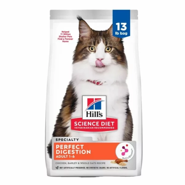 Perfect Digestion Adult Dry Cat Food – Chicken Recipe for Balanced Gut Health and Regularity Support