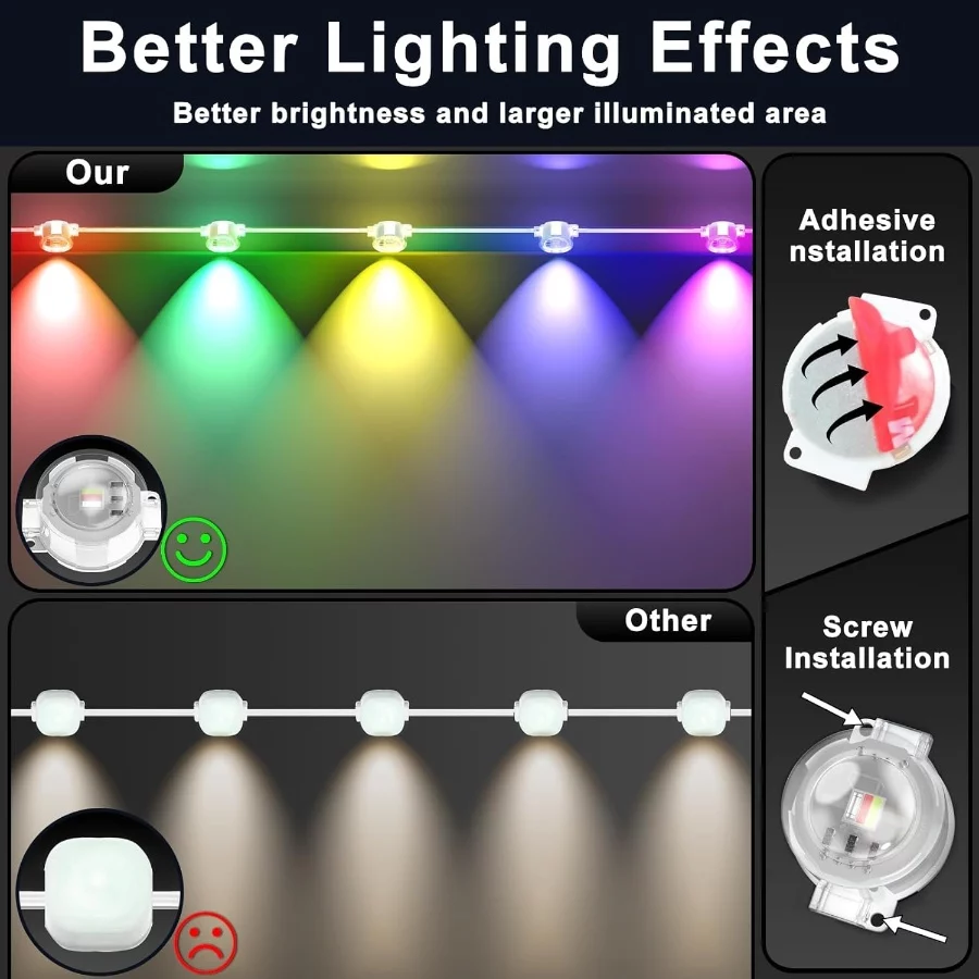 Permanent Outdoor RGB Lights,Waterproof Smart LED Eaves Lights with AppRemote Control,for Christmas - 07 Permanent Outdoor RGB LightsWaterproof Smart LED Eaves Lights with AppRemote Controlfor Christmas 07