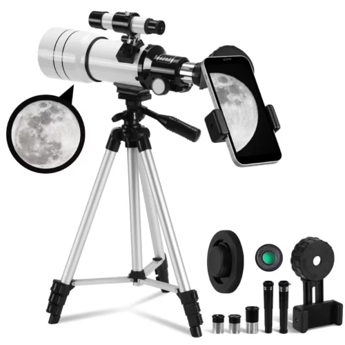 SUNOYAR Telescope 70mm Aperture 15X 150X Telescopes for Astronomy Refractor Telescopes for AdultsKid and Beginners with Adapter and Tripod 01