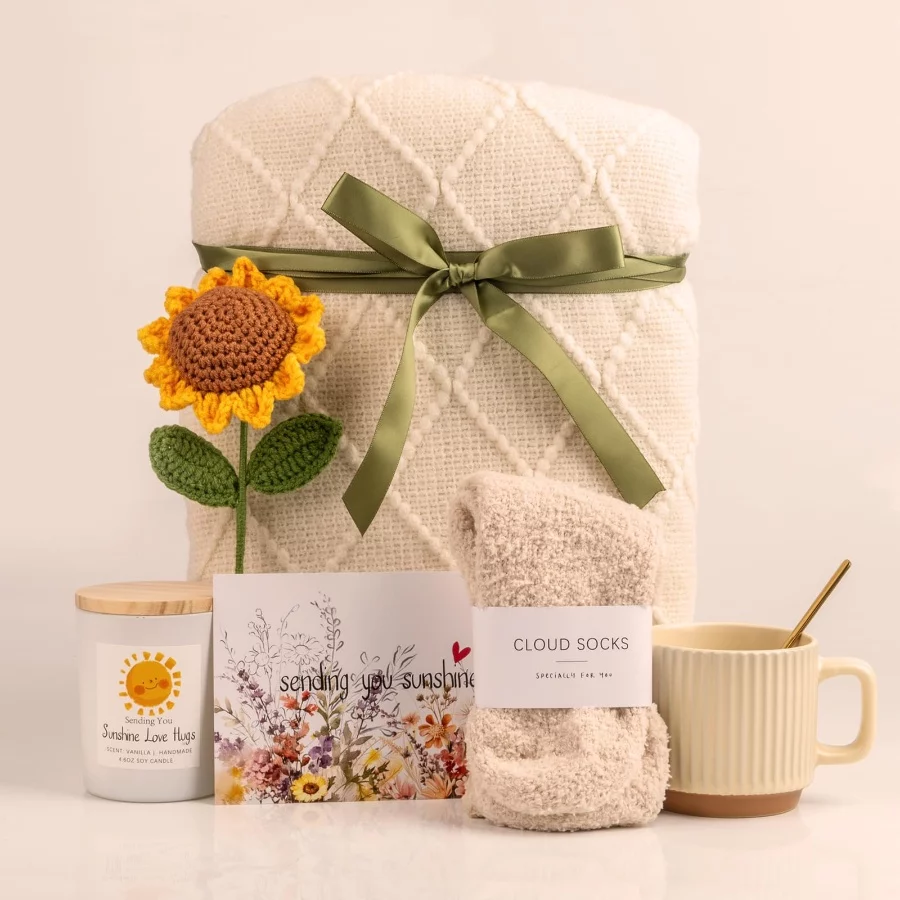 Sending Sunshine Sunflower, Thinking of You Care Package Unique Gift Baskets for Women, Best Friend - 03 Sending Sunshine Sunflower Thinking of You Care Package Unique Gift Baskets for Women Best Friend 03