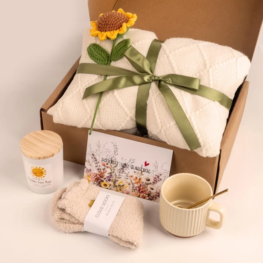 Sending Sunshine Sunflower, Thinking of You Care Package Unique Gift Baskets for Women, Best Friend - 05 Sending Sunshine Sunflower Thinking of You Care Package Unique Gift Baskets for Women Best Friend 05