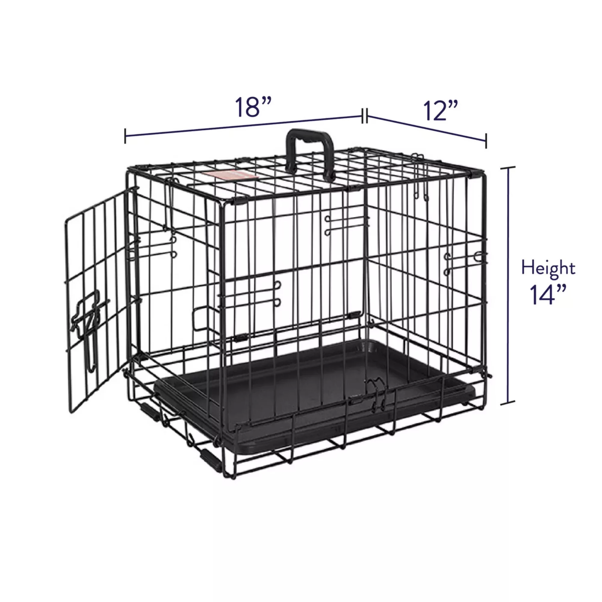 Single Door Folding Wire Dog Crate – Portable Metal Kennel with Secure Latch (3) Single Door Folding Wire Dog Crate – Portable Metal Kennel with Secure Latch 3