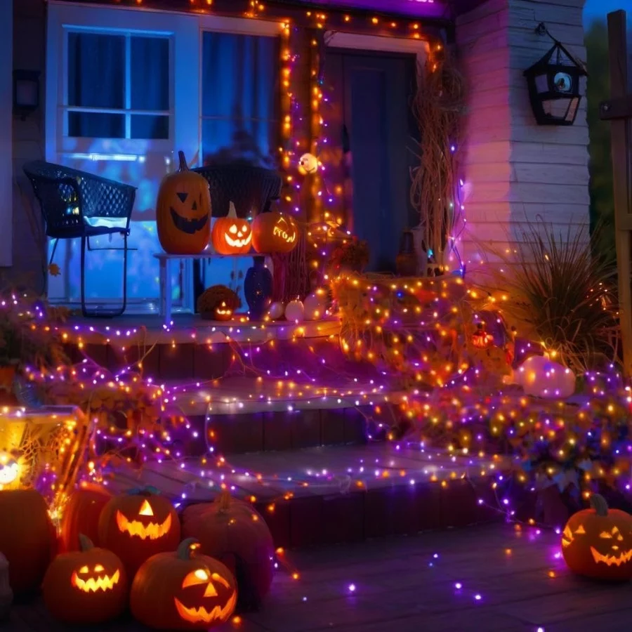 Smart Color Changing Halloween Lights, RGB LED String Lights with Remote & App Control & Timer, Musi - 03 Smart Color Changing Halloween Lights RGB LED String Lights with Remote App Control Timer Musi 03