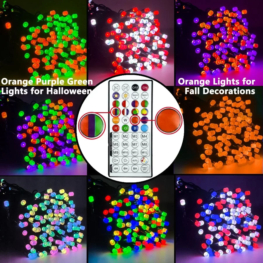 Smart Color Changing Halloween Lights, RGB LED String Lights with Remote & App Control & Timer, Musi - 04 Smart Color Changing Halloween Lights RGB LED String Lights with Remote App Control Timer Musi 04