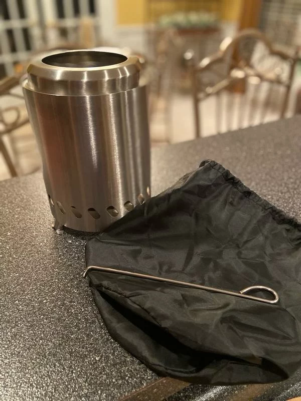 Click to view full screen Sunnydaze Tabletop Smokeless Fire Pit – 8.5 in with Bag and Poker Included photo review
