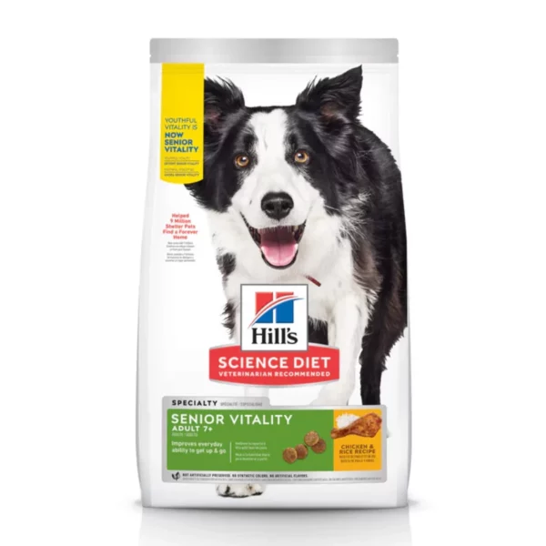 7+ Senior Vitality Chicken & Rice Dry Dog Food – Balanced Nutrition to Support Energy and Healthy Aging