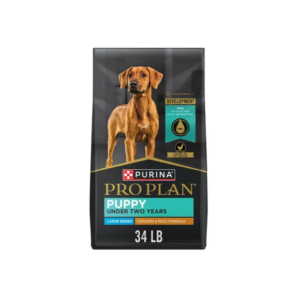 Purina Pro Plan Puppy Large Breed Chicken & Rice Formula – High-Protein Dry Dog Food for Healthy Growth