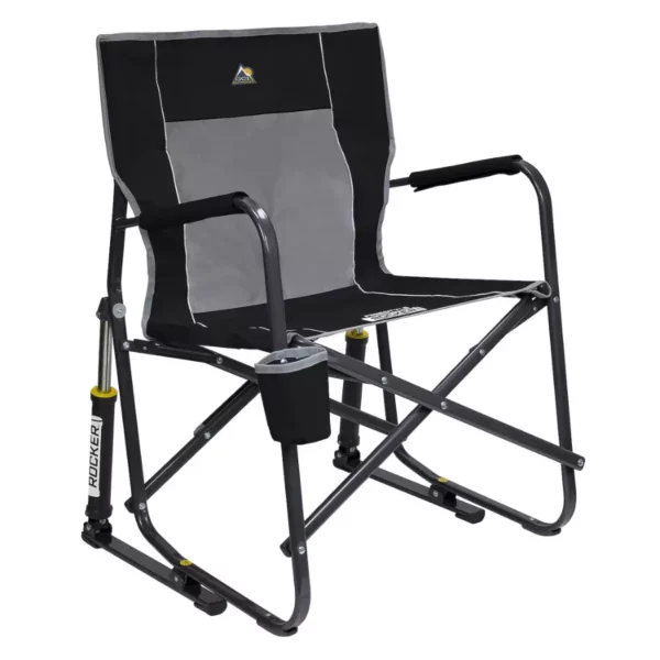 GCI Outdoor Freestyle Rocker – Foldable Camp Chair with Smooth Rocking Design