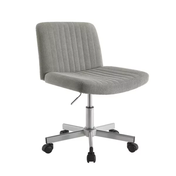 Corduroy Oversized Rolling Desk Chair – Adjustable Swivel Office Chair with Soft Upholstery and Modern Design