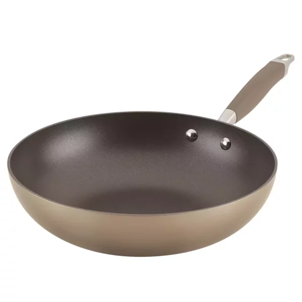 Achieve 3-Quart Hard-Anodized Nonstick Sauté Pan with Lid – Durable Skillet for Versatile Cooking
