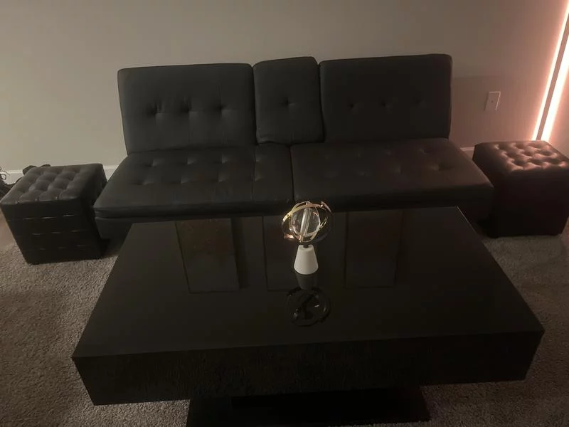 Siskal 2-Piece Modern Cube Ottoman Set – Upholstered Storage Footstools for Living Room or Bedroom Decor photo review