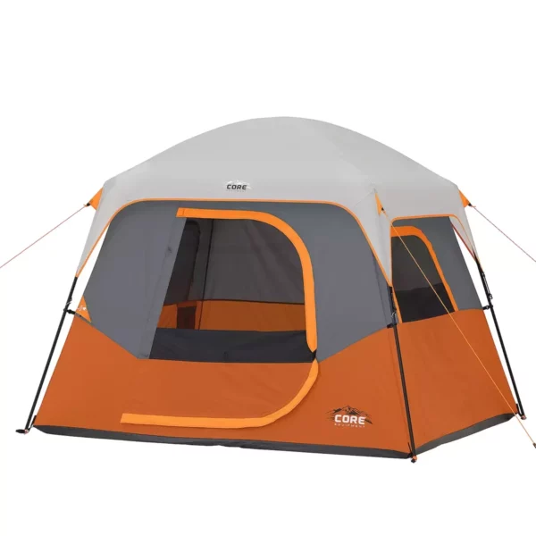 CORE 4-Person Straight-Wall Cabin Tent – Spacious, Durable & Easy to Set Up