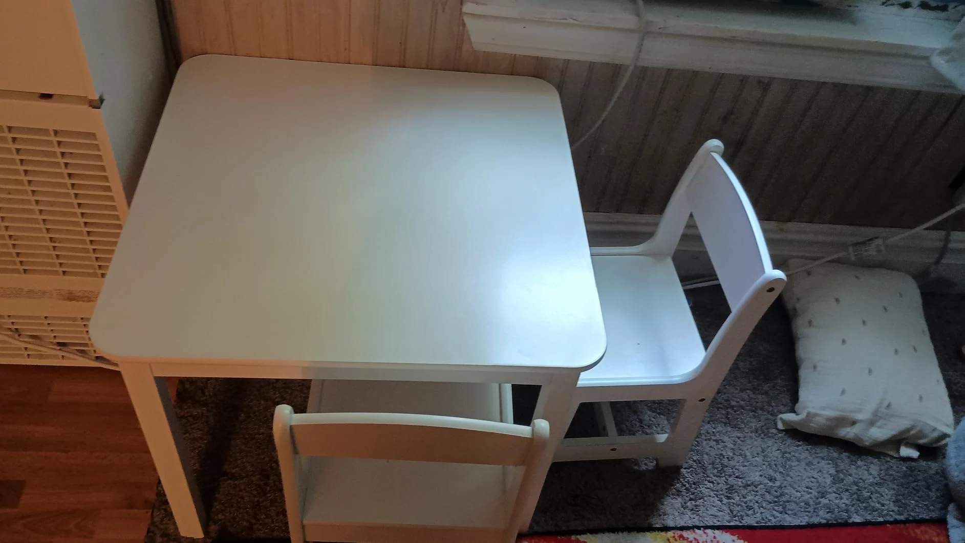 Kids Wooden Table & Chair Set with 2 Adjustable Chairs – Compact Activity & Homework Station for Ages 3–8 photo review