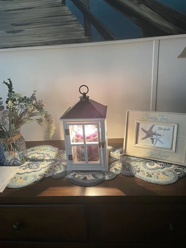 Candle Warmers Etc. Distressed Lantern Candle Warmer – Rustic Table Décor for Home or Office photo review