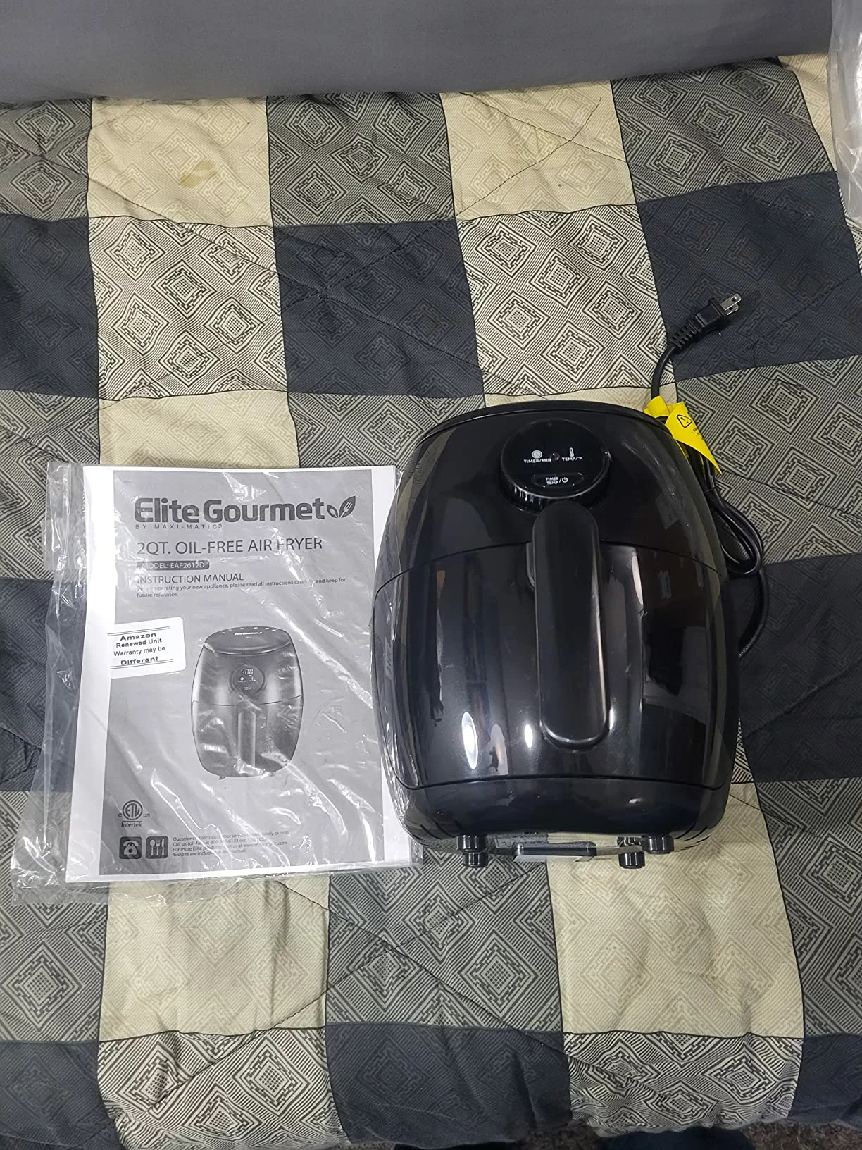 Elite Cuisine 4-Qt Air Fryer – Adjustable Time and Temperature for Easy Cooking photo review