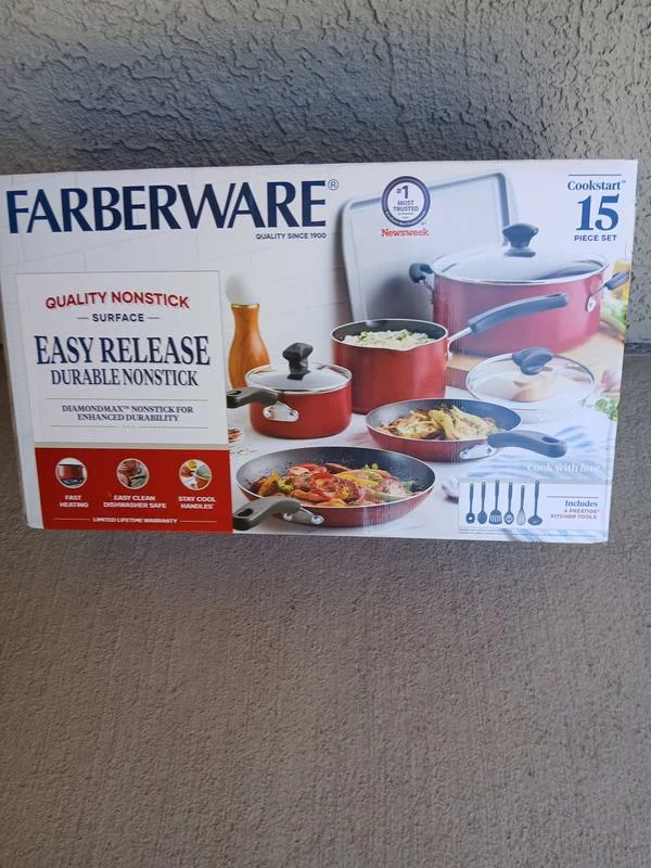 Farberware® Cookstart 15-pc Cookware Set – DiamondMax Nonstick for Everyday Cooking photo review