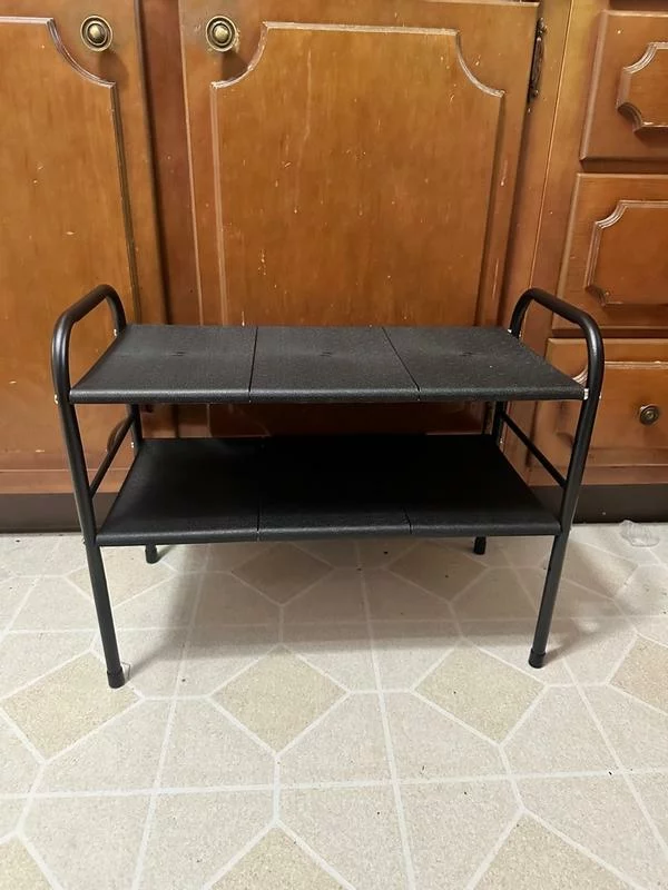 2-Tier Adjustable Under Sink Organizer – Expandable Storage Shelf for Kitchen or Bathroom photo review