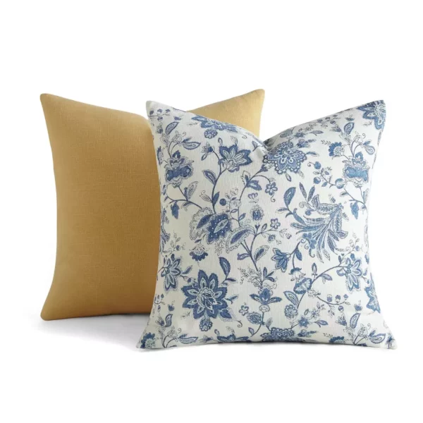 2-Pack Cotton Slub Decorative Throw Pillows – Soft Textured Cushion Set for Sofa, Bed, or Living Room Décor