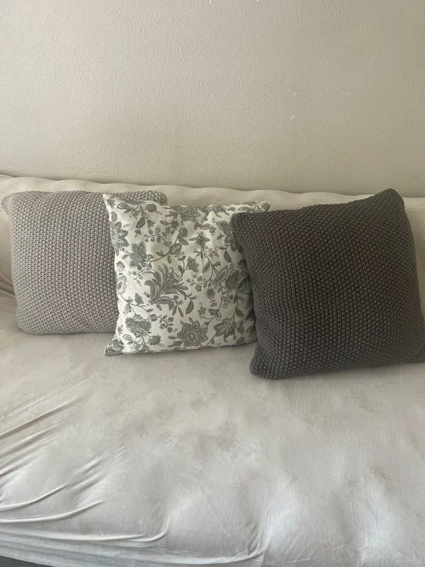 2-Pack Cotton Slub Decorative Throw Pillows – Soft Textured Cushion Set for Sofa, Bed, or Living Room Décor photo review