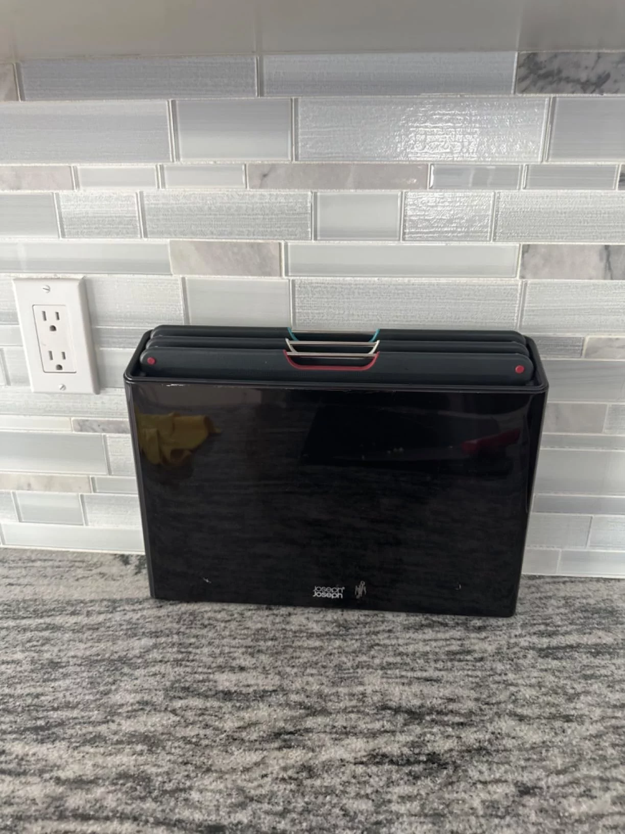 Click to view full screen Folio Steel 4-Piece Chopping Board Set – Non-Slip Cutting Boards with Compact Storage Stand photo review