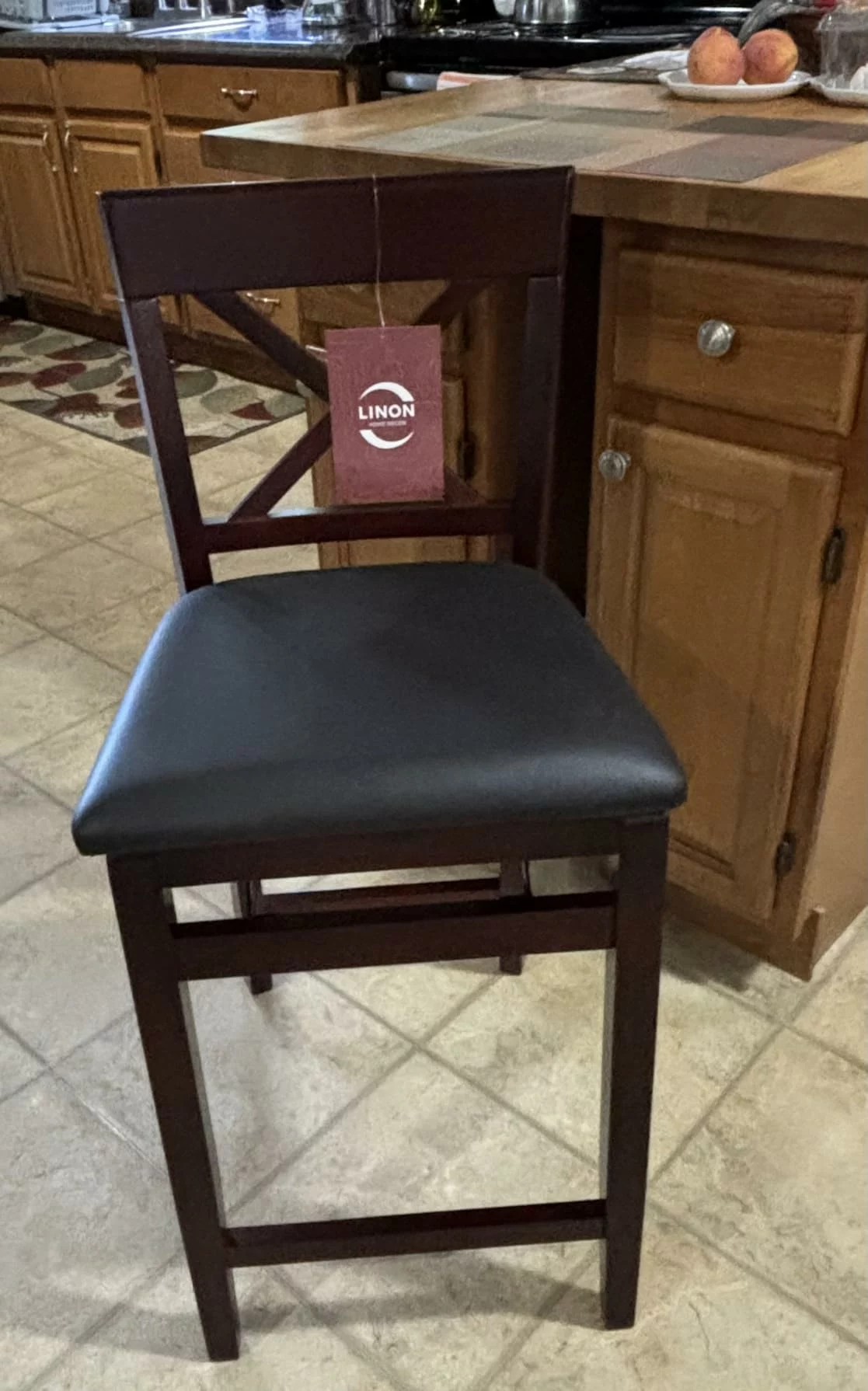 Click to view full screen Triena X-Back Folding Counter Stool – Stylish and Space-Saving Seating Solution photo review