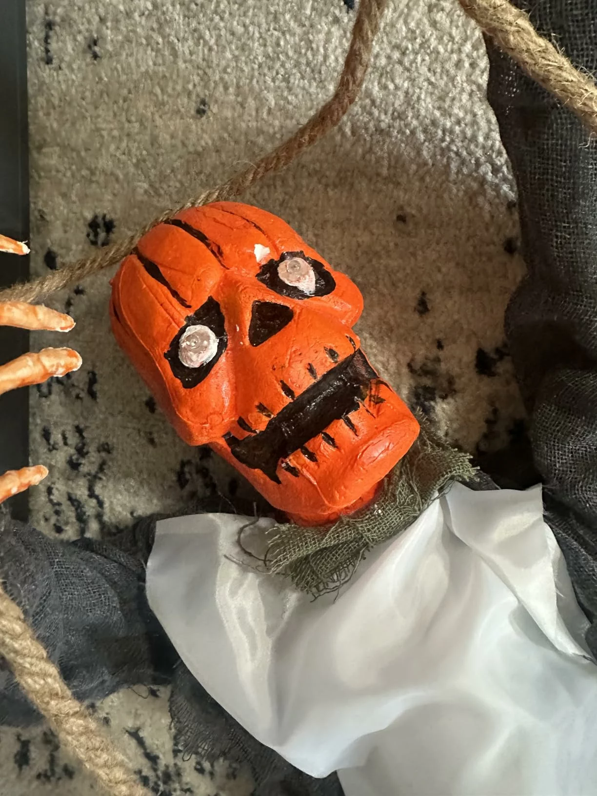 Animated 30-In Swinging Pumpkin Man – Spooky Hanging Halloween Decoration for Indoors or Outdoors photo review