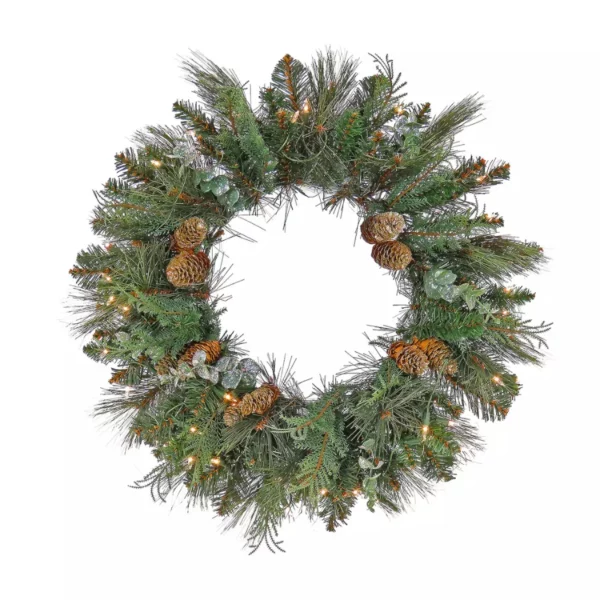 National Tree Company First Traditions Pre-Lit North Conway Artificial Christmas Wreath