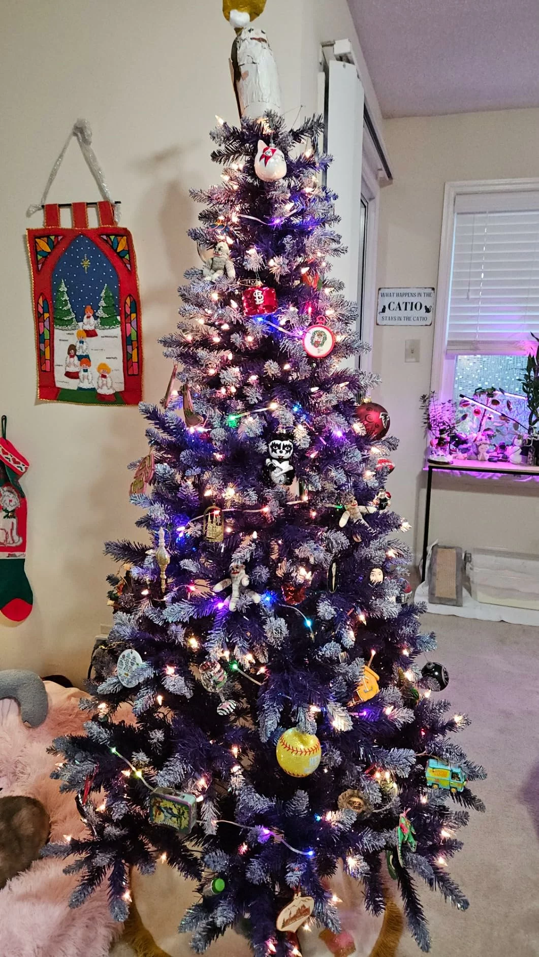 Puleo International 3-Ft Pre-Lit Purple Artificial Christmas Tree – Includes 50 Clear UL-Listed Lights photo review