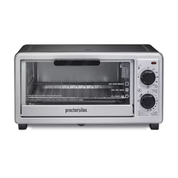 Proctor Silex 4-Slice Toaster Oven Broiler – Compact Countertop Cooking Appliance