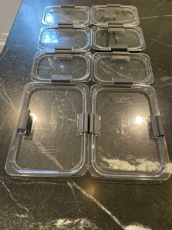 Click to view full screen Rubbermaid Brilliance 10-pc Glass Food Storage Set – Airtight Containers for Kitchen Organization photo review