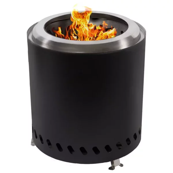 Sunnydaze Tabletop Smokeless Fire Pit – 8.5 in with Bag and Poker Included