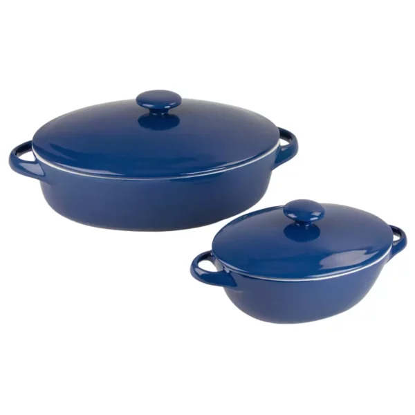 Sienna Covered Casserole Bakeware Set – Elegant Ceramic Baking Dishes with Lids for Oven-to-Table Serving
