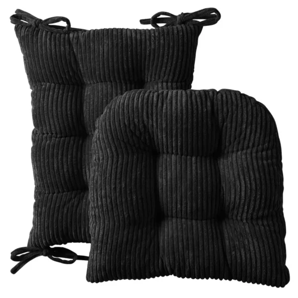 2-Piece Ribbed Velvet Non-Slip Rocking Chair Cushion Set – Soft, Comfortable Seat and Back Pads for Cozy Seating
