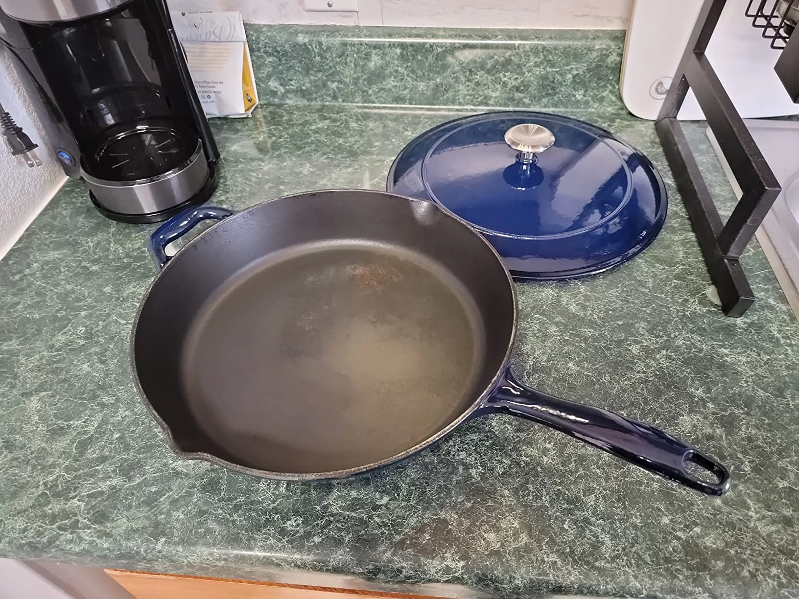 12-Inch Enameled Cast-Iron Covered Skillet – Heavy-Duty All-Cooktop Versatile Pan photo review