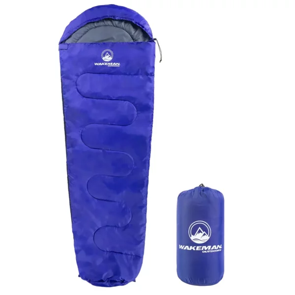 Wakeman Cold Weather Mummy Sleeping Bag – Water-Resistant, Warm & Lightweight for Camping