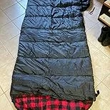 Click to view full screen Wakeman 32 F Rated XL 3-Season Envelope Style Sleeping Bag with Carry Bag & Hood photo review