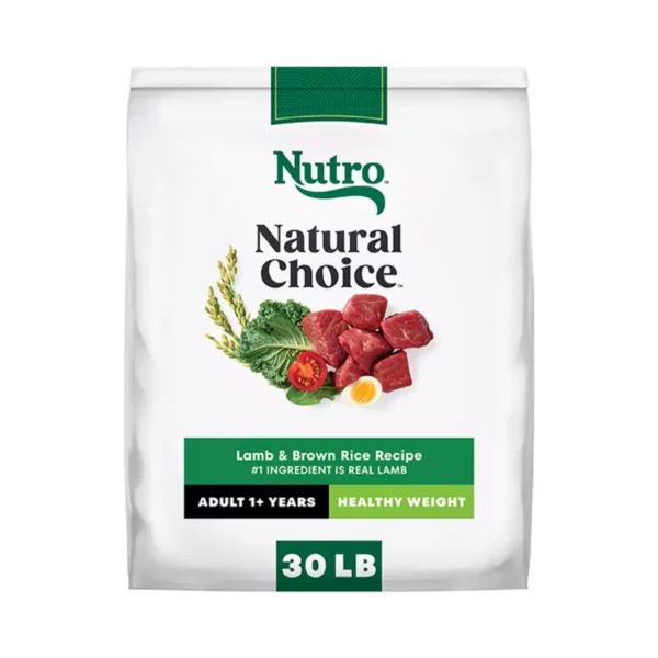 Nutro Natural Choice Healthy Weight Adult Dry Dog Food – Lamb & Brown Rice Recipe for Optimal Fitness