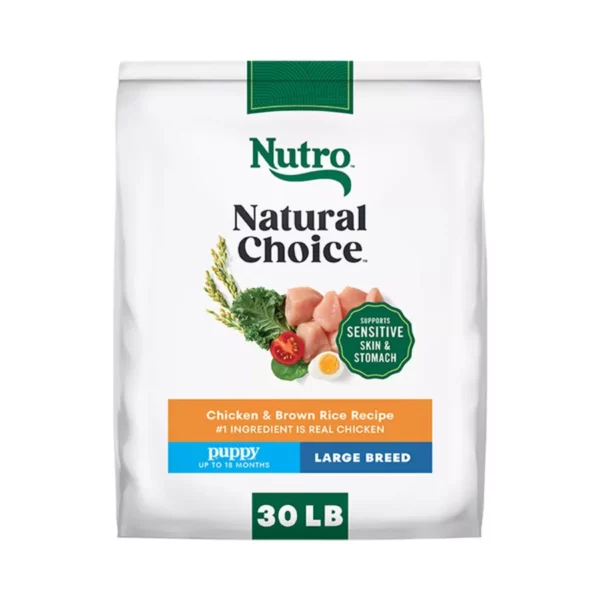 Nutro Natural Choice Large Breed Puppy Dry Dog Food – Chicken & Brown Rice Recipe for Strong Growth and Development