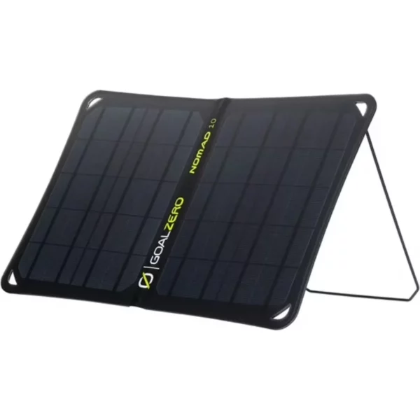 Goal Zero Nomad 10 Solar Panel – 10W Monocrystalline, USB Output, Foldable, Weather-Resistant, Integrated Kickstand