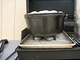 Click to view full screen Lodge 8-Quart Deep Cast Iron Camp Dutch Oven – Pre-Seasoned, Flanged Lid, Integral Legs, Bail Handle photo review