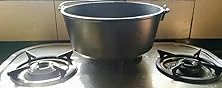Click to view full screen Lodge 8-Quart Deep Cast Iron Camp Dutch Oven – Pre-Seasoned, Flanged Lid, Integral Legs, Bail Handle photo review