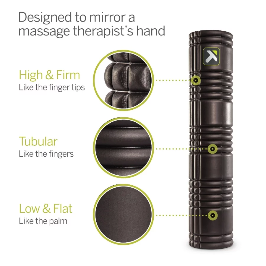 TRIGGERPOINT Performance Therapy Grid Patented Multi-Density Foam Massage Roller Exercise, Deep Tiss - 02 (1) TRIGGERPOINT Performance Therapy Grid Patented Multi Density Foam Massage Roller Exercise Deep Tiss 02 1