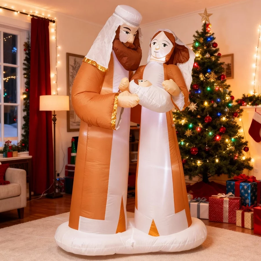 TRMESIA 8 Feet Jesus Birth Decoration Indoor Outdoor Inflatable Nativity Scene with LED Lights, Chri - 07 TRMESIA 8 Feet Jesus Birth Decoration Indoor Outdoor Inflatable Nativity Scene with LED Lights Chri 07