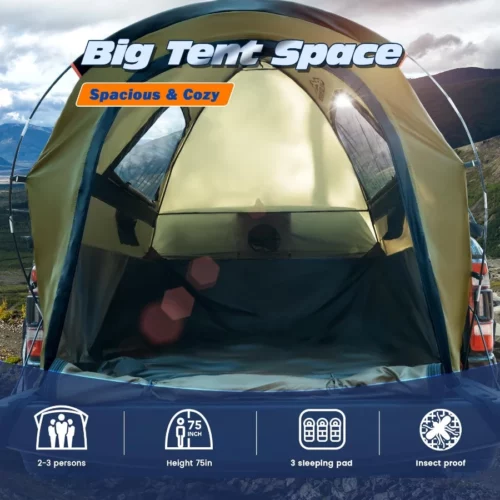 Truck Bed Tent Waterproof PU3000mm Pickup Truck Tent for Camping Bed 2 3 Person Sleeping Truck Ten 02