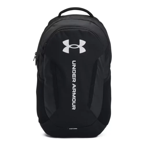 Under Armour Hustle 6.0 Backpack – Unisex Adult Durable Water Resistant Bag with Laptop Sleeve BlackWhite One Size 3