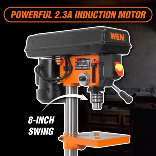 WEN 2.3 Amp 8 Inch 5 Speed Cast Iron Benchtop Drill Press 4206T 07